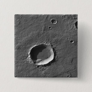 Een krater op Mars Vierkante Button 5,1 Cm
