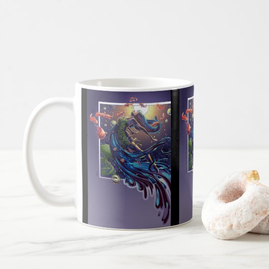 Een kreet van de verbeelding koffiemok (Met donut)