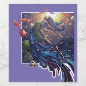 Een kreet van de verbeelding wijn etiket (Enkel label)