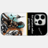 Een krijger vrouw met een majestueuze tijger in ha Case-Mate iPhone case (Achterkant (horizontaal))