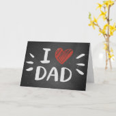 Een krijtbordhulde: Ik ❤️ Papa Kaart (Gele Bloem)