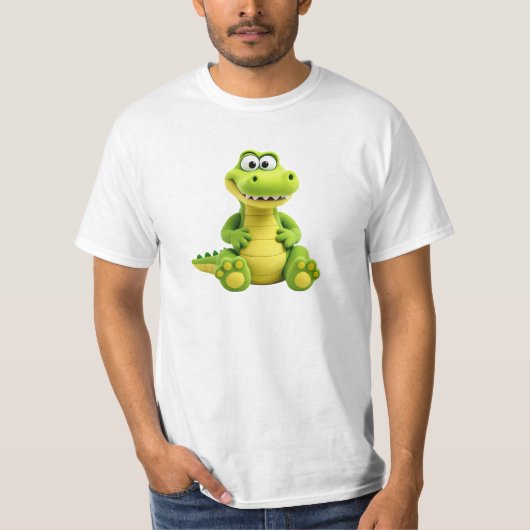 Een krokodil tekenen. t-shirt (Voorkant)