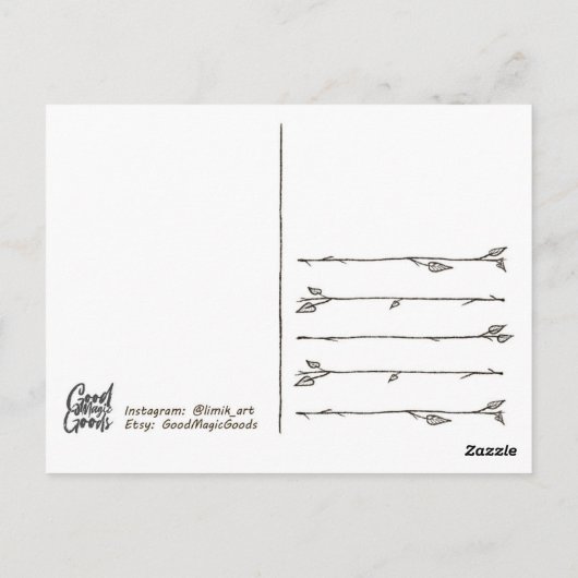 Een krokodilbruiloft. briefkaart (Achterkant)