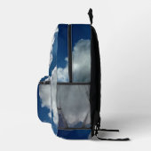 Een kromming in de wolken bedrukte rugzak (Rechts)