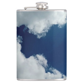 Een kromming in de wolken heupfles