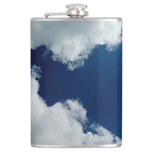 Een kromming in de wolken heupfles (Voorkant)