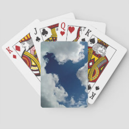 Een kromming in de wolken pokerkaarten