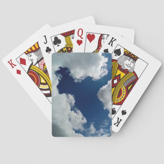 Een kromming in de wolken pokerkaarten (Achterkant)