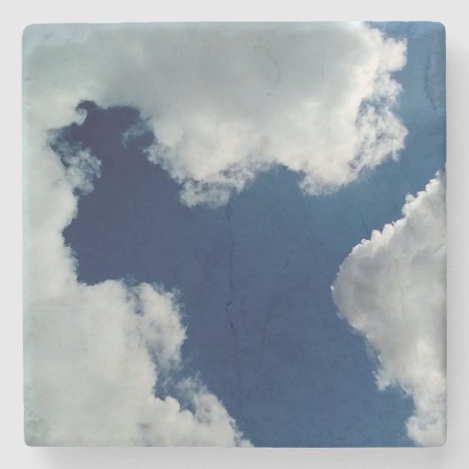 Een kromming in de wolken stenen onderzetter (Voorkant)