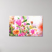 Een kronkel van bloemen muur kunst canvas afdruk (Voorkant)