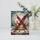 Een kroon en geen koningen in Amerika Briefkaart (Staand voorkant)