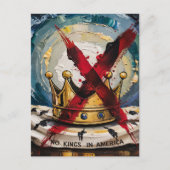 Een kroon en geen koningen in Amerika Briefkaart (Voorkant)
