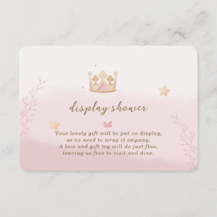 'Een kroon voor prinses' Pastel Shade Display Show Informatiekaartje