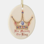 Een kroon zijn majesteit de koning keramisch ornament (Rechts)
