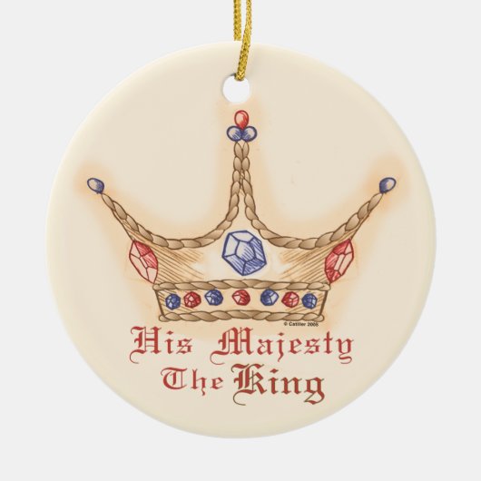 Een kroon zijn majesteit de koning keramisch ornament (Voorkant)