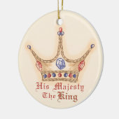 Een kroon zijn majesteit de koning keramisch ornament (Links)