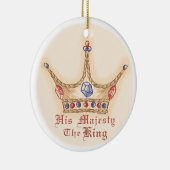 Een kroonkoning keramisch ornament (Rechts)