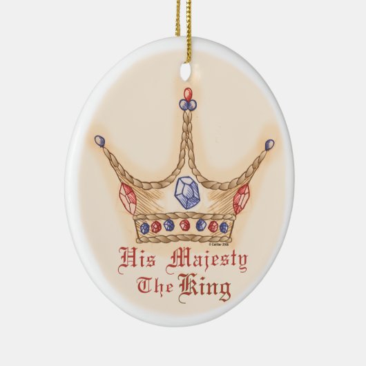 Een kroonkoning keramisch ornament (Rechts)