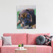 Een kruibrauwkever (puggle) canvas afdruk (Insitu (Woonkamer))