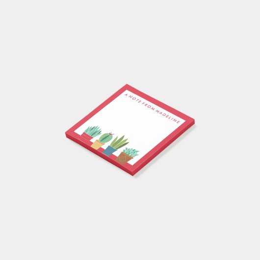 Een kruid van Cactus Post-it® Notes (Schuin)