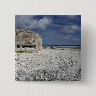 Een kruimelende bunker vierkante button 5,1 cm