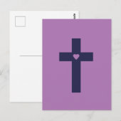 Een kruis met hart  briefkaart (Voorkant / Achterkant)