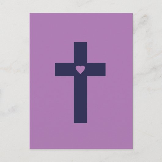 Een kruis met hart  briefkaart (Voorkant)