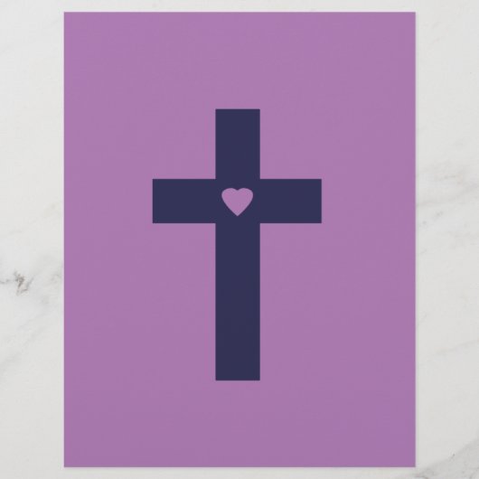 Een kruis met hart flyer (Voorkant)