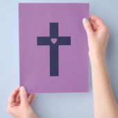 Een kruis met hart flyer (Hand)