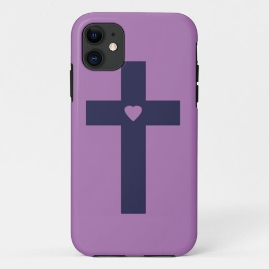 Een Kruis Met Hart Heilige Liefde Kunst Case-Mate iPhone Case (Achterkant)