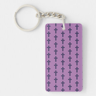 Een Kruis Met Hart Heilige Liefde Kunst Sleutelhanger