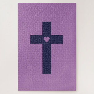 Een kruis met hart Heilige Liefdeskunst Legpuzzel