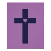 Een kruis met hart perfect poster (Voorkant)