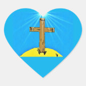 Een kruis naar Beer Sticker (Voorkant)