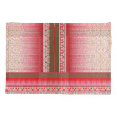 Een kruissteek patroon met een rode achtergrond kussensloop (Achterkant)