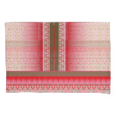 Een kruissteek patroon met een rode achtergrond kussensloop (Voorkant)