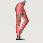 Een kruissteek patroon met een rode rand leggings (Rechts)