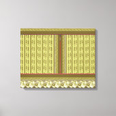 Een kruissteek patroon van een vaas met bloemen canvas afdruk (Voorkant)