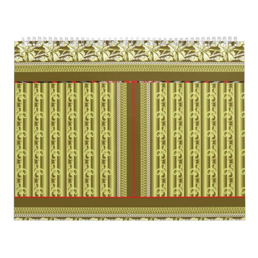 Een kruissteek patroon van een vaas met bloemen kalender (Hoes)