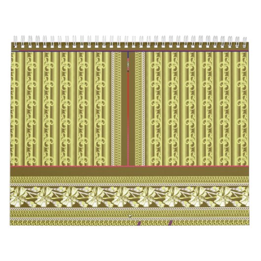 Een kruissteek patroon van een vaas met bloemen kalender (Hoes)