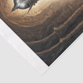 Een kruisvaarder met een zwaard in een crypte tissuepapier (Detail)