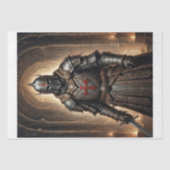 Een kruisvaarder met een zwaard in een crypte tissuepapier (Voorkant)