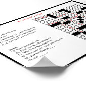 Een kruiswoordje voor het Poster afdrukken van pap (Hoek)