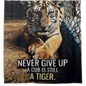 Een kubus is nog steeds een tijger douchegordijn (Voorkant)