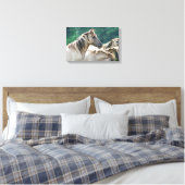 Een kudde Brumby Horses uit Australië Canvas Afdruk (Insitu (Slaapkamer))