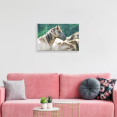 Een kudde Brumby Horses uit Australië Canvas Afdruk (Insitu (Woonkamer))