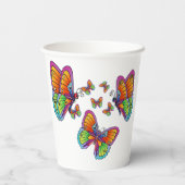 Een kudde Butterflies Papieren Bekers (Achterkant)