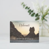 Een kudde geiten in Lac Abbe Djibouti Briefkaart (Staand voorkant)