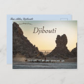 Een kudde geiten in Lac Abbe Djibouti Briefkaart (Voorkant / Achterkant)