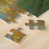 Een kudde schapen met schaap op een regenachtige d legpuzzel (Zijkant)